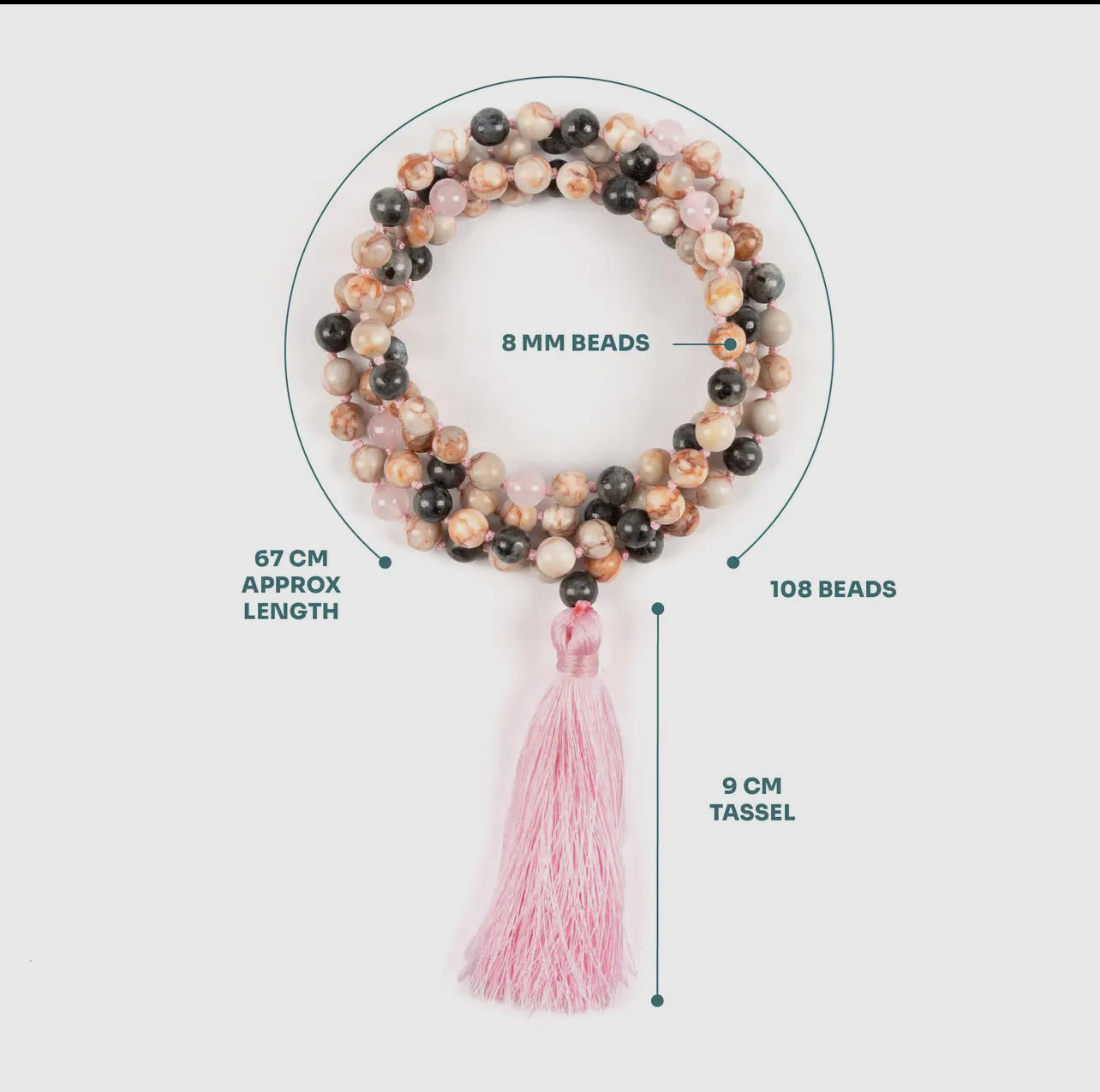 Mala Bead Healing Necklace