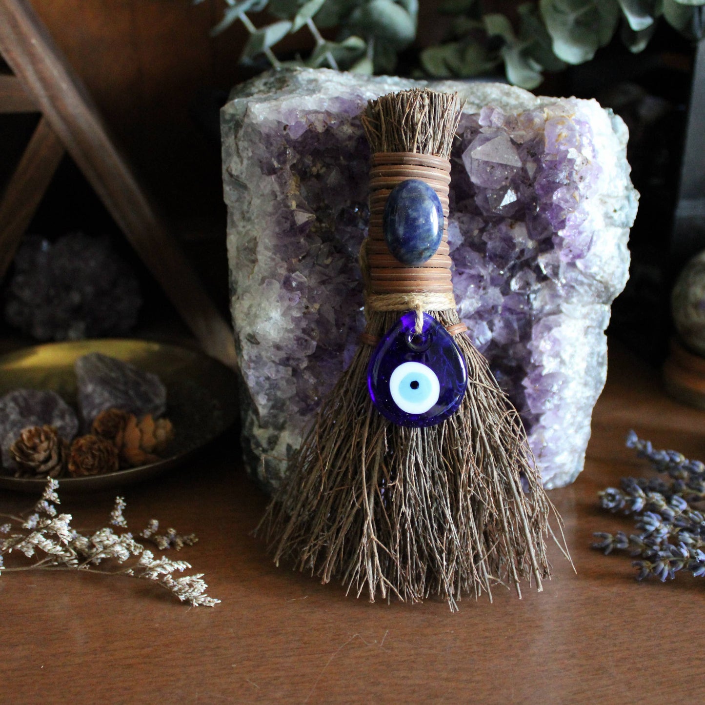 Amethyst Cinnamon Evil Eye Protection Witch's Broom