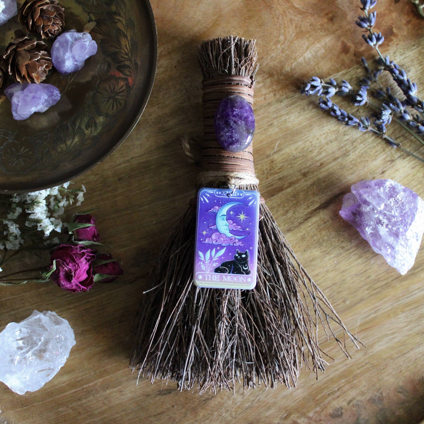 Sodalite Cinnamon Moon Tarot Card Witch's Broom