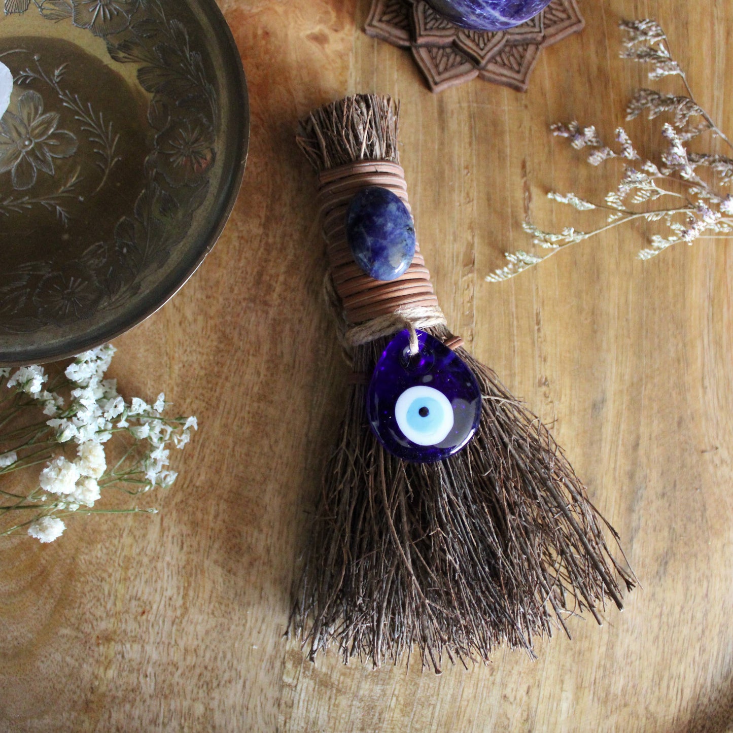 Amethyst Cinnamon Evil Eye Protection Witch's Broom