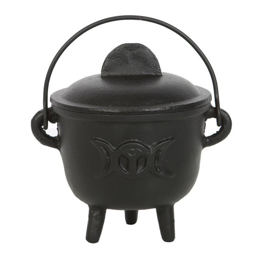 Triple Moon Cast Iron Cauldron -11cm