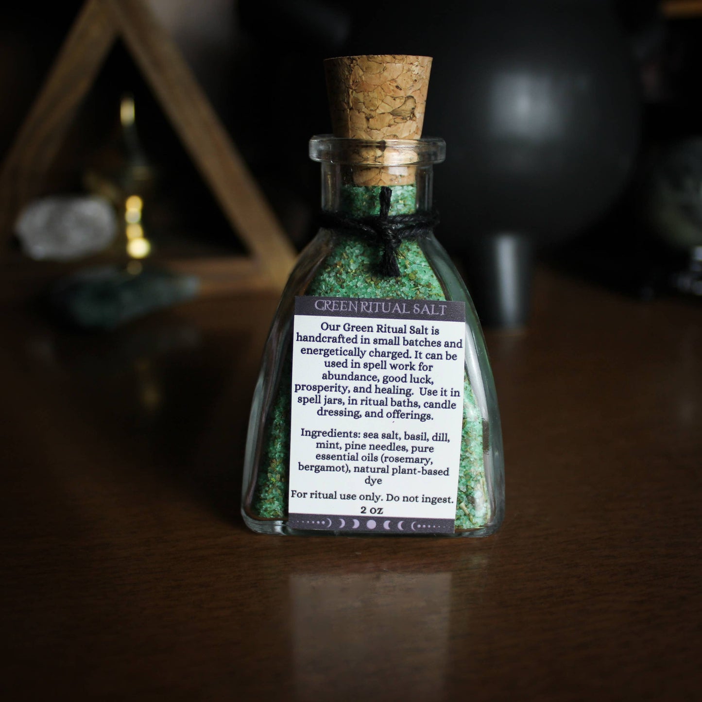 Green Ritual Salt, Witches Green Salt, Abundance Salt