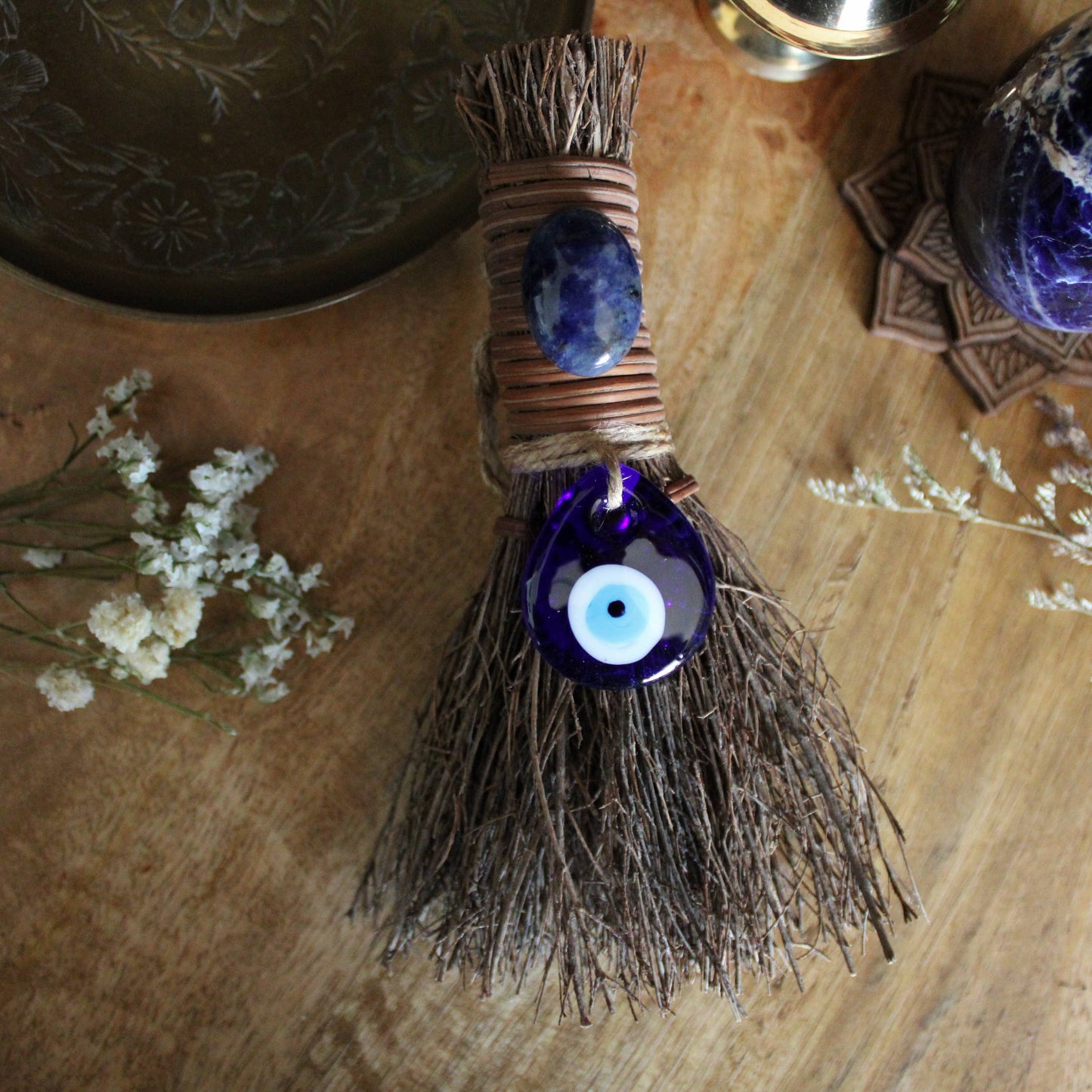 Amethyst Cinnamon Evil Eye Protection Witch's Broom