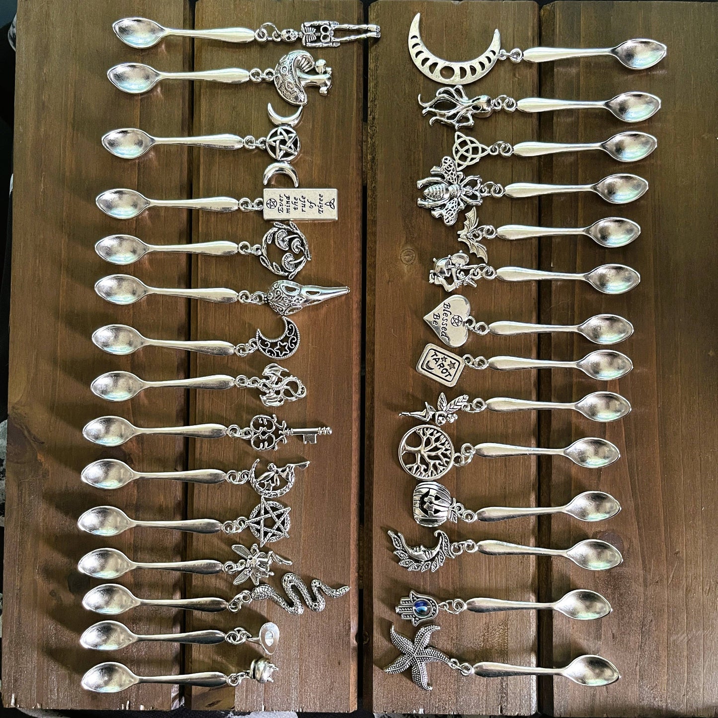 Witchy Charm Spoons, Witch Spoons, Herb Spoons