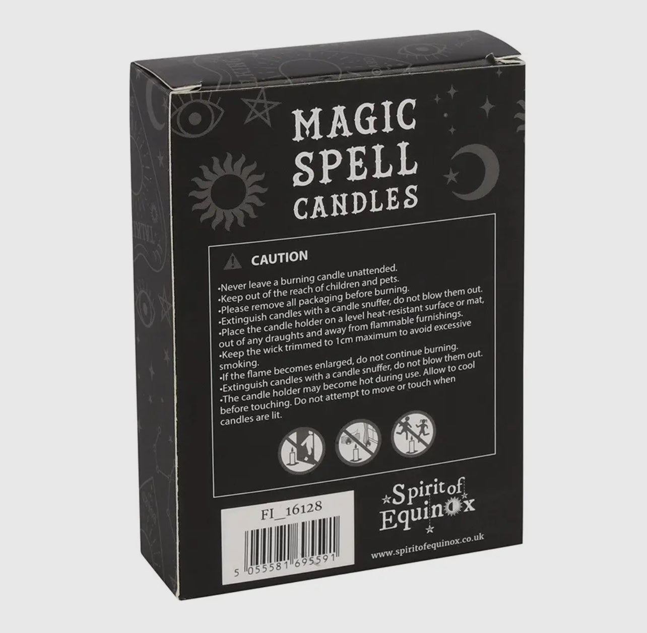 Pack of 12 Black Magic Spell Candles for Protection