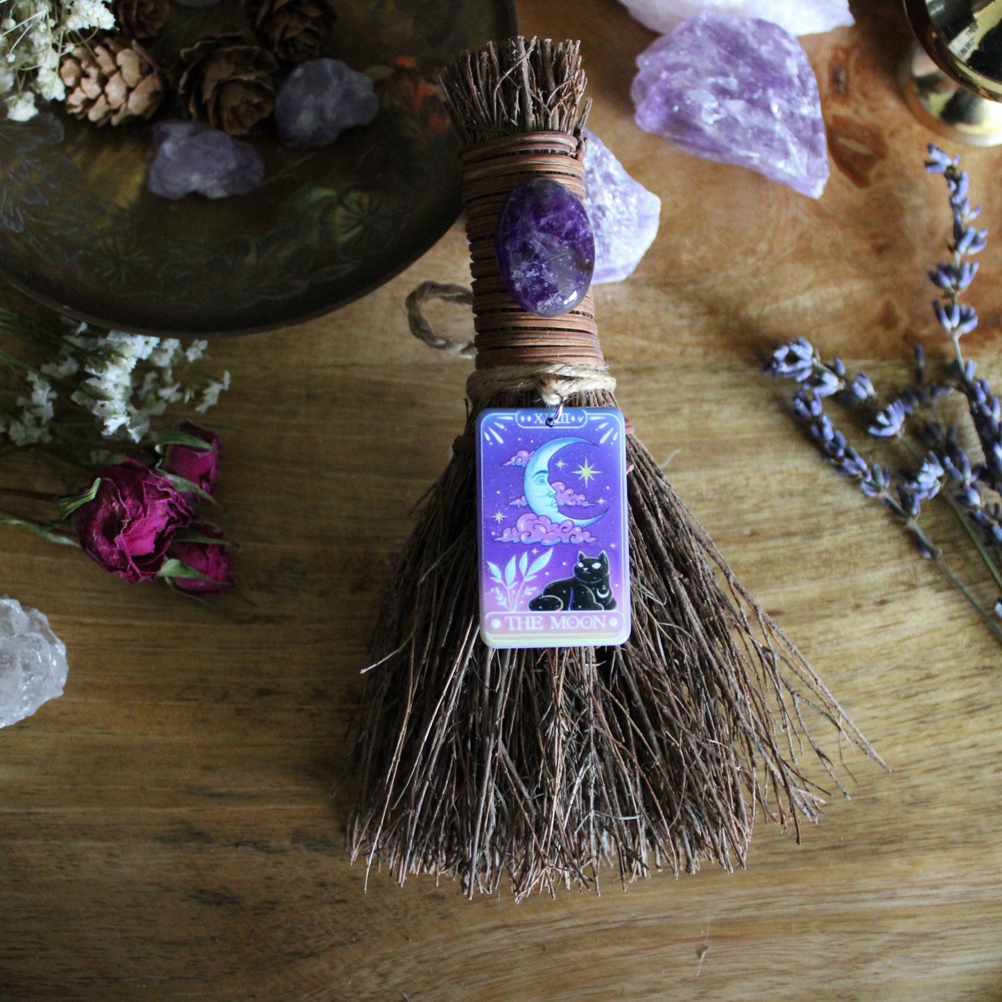 Sodalite Cinnamon Moon Tarot Card Witch's Broom