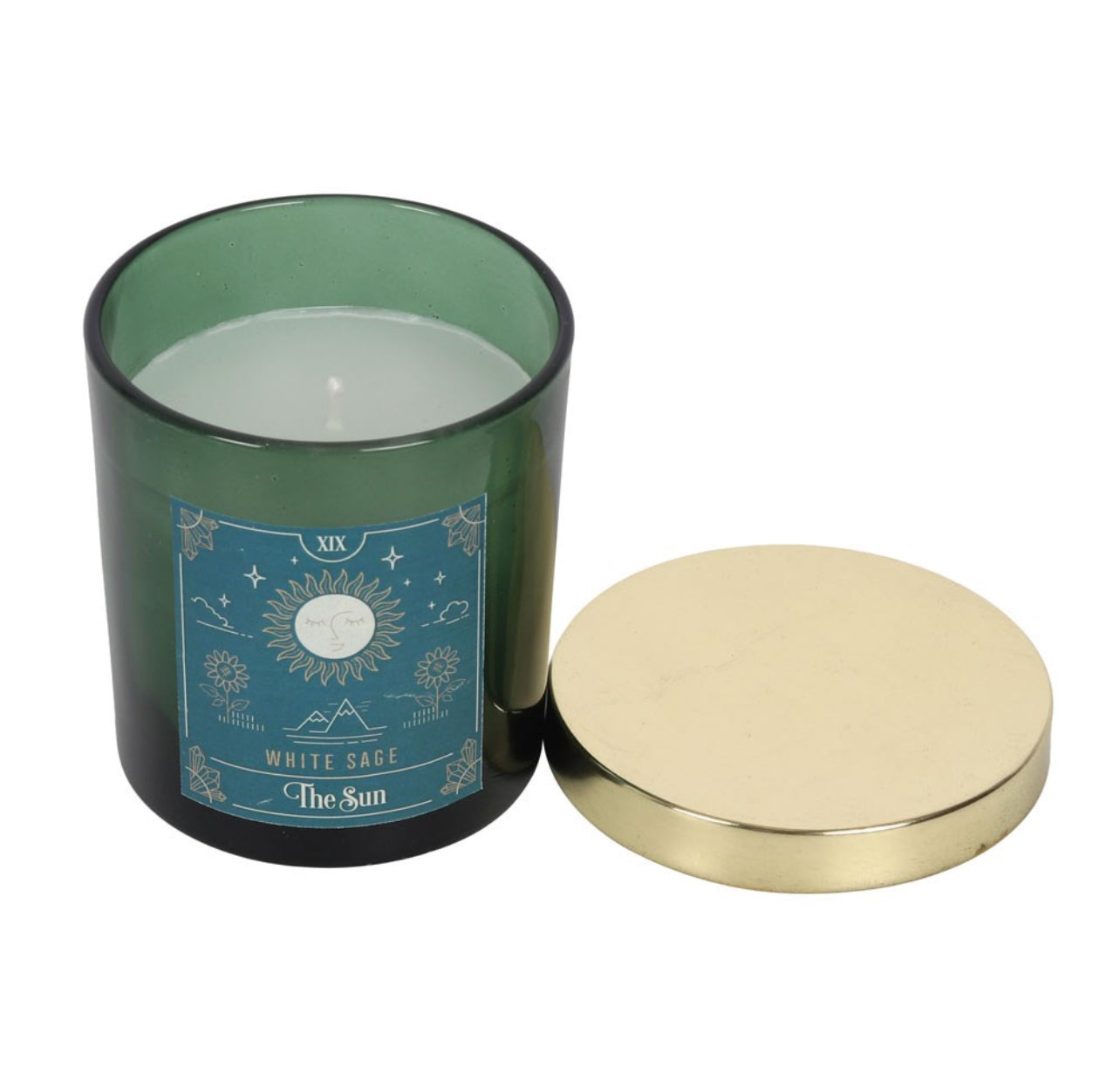 The Sun White Sage Tarot Candle - Imperfect Stock