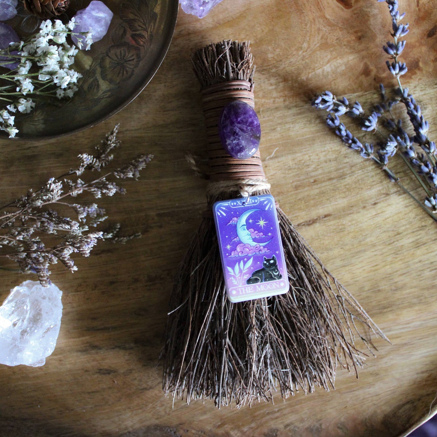 Sodalite Cinnamon Moon Tarot Card Witch's Broom