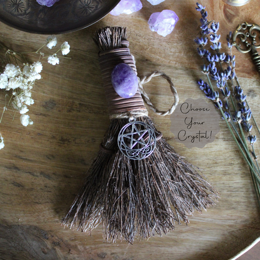 Carnelian Cinnamon Celtic Pentacle Witch's Broom