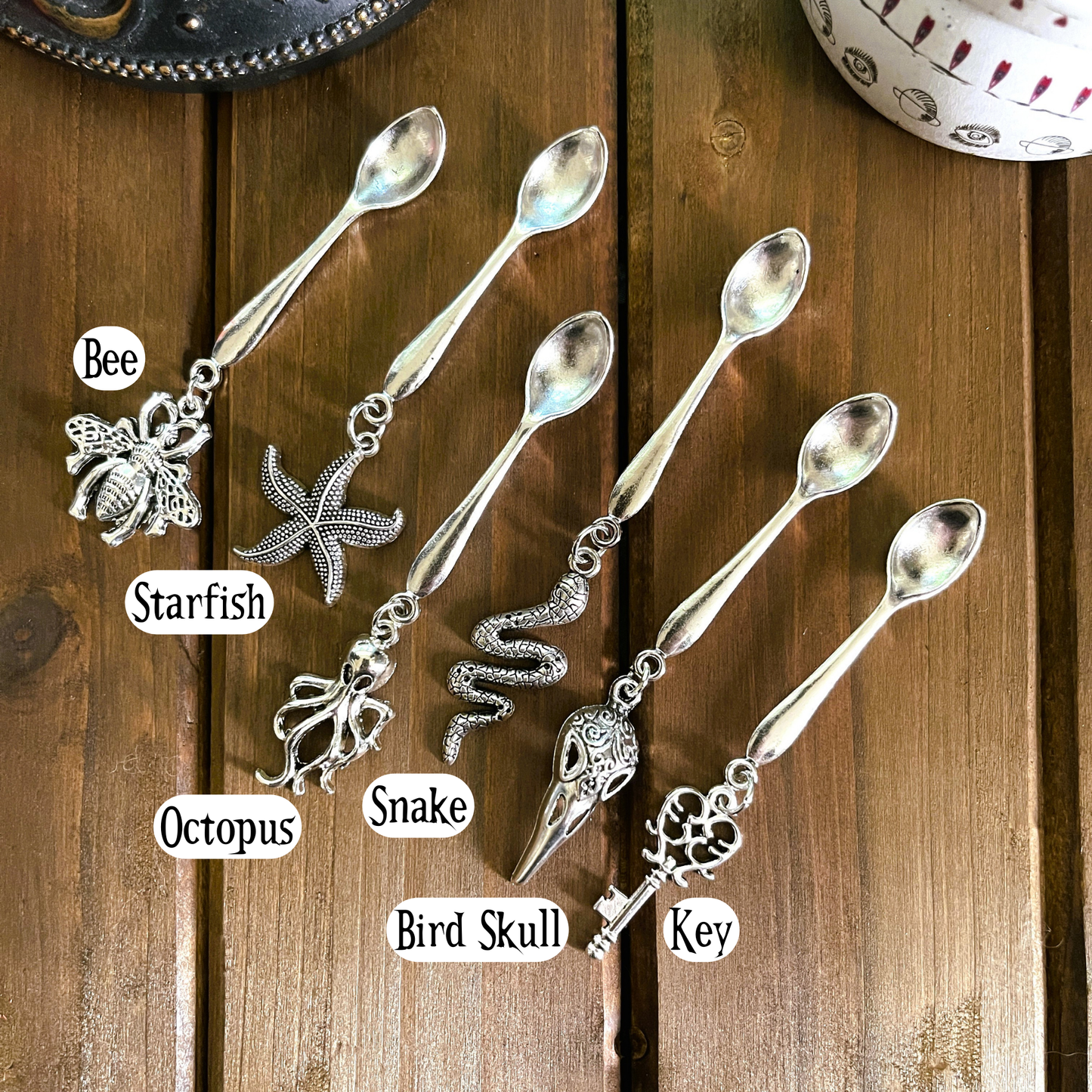 Witchy Charm Spoons, Witch Spoons, Herb Spoons